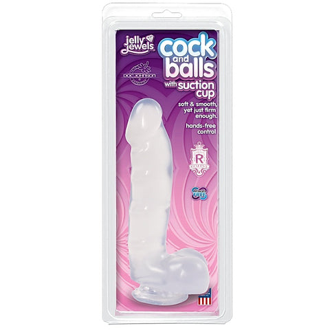 Jelly Jewels Realistic Cock And Balls by Doc Johnson