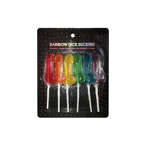 Edible Rainbow Dick Suckers 6 Piece by Kheper Games