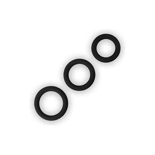 Thick Stretchy Silicone Cock Rings Set 3 Piece by Lovetoy