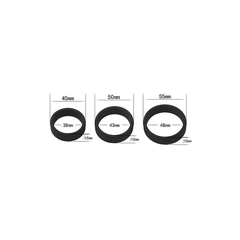 Stretchy Silicone Cock Rings Set 3 Piece by Lovetoy