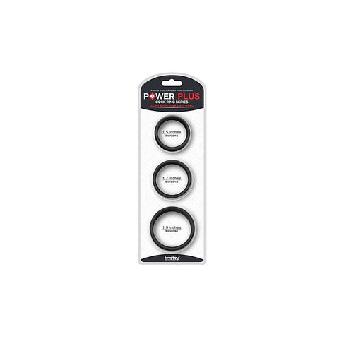 Stretchy Silicone Cock Rings Set 3 Piece by Lovetoy