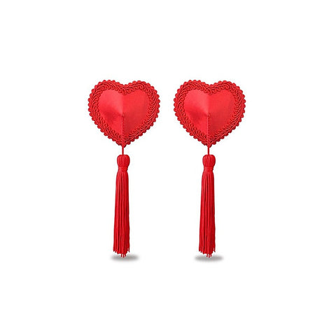 Reusable Red Heart Tassels Women's Nipple Pasties by Lovetoy