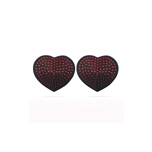 Reusable Red Diamond Heart Nipple Pasties by Lovetoy