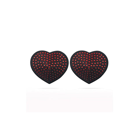 Reusable Red Diamond Heart Nipple Pasties by Lovetoy