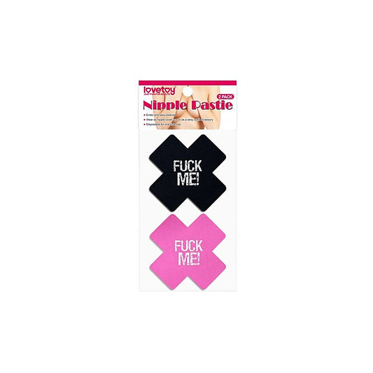 Cross Pattern Nipple Pasties Twin Pack by Lovetoy