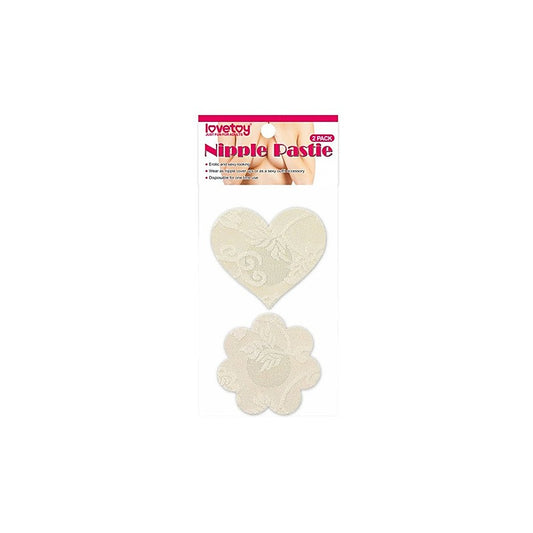 Lace Heart and Flower Nipple Pasties Twin Pack by Lovetoy