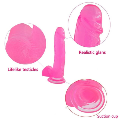 Jelly Studs 7'' Dong Pink by Lovetoy