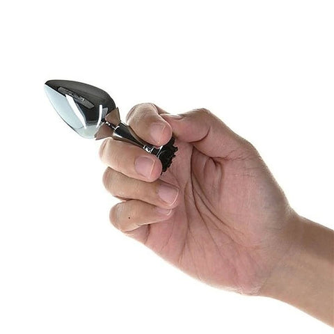 LUX Active 3 Inches Rose Metal Butt Plug by BMS Factory
