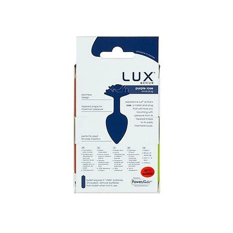 LUX Active 3 Inches Rose Metal Butt Plug by BMS Factory