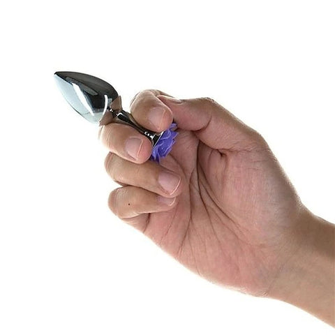 LUX Active 3 Inches Rose Metal Butt Plug by BMS Factory