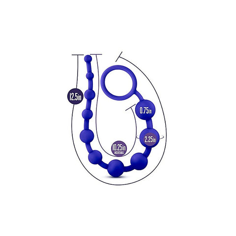 Luxe Silicone 10 Anal Pleasure Beads by California Exotics