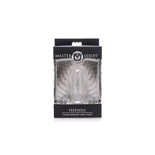 Master Series PeepHole Clear Hollow Anal Plug Small