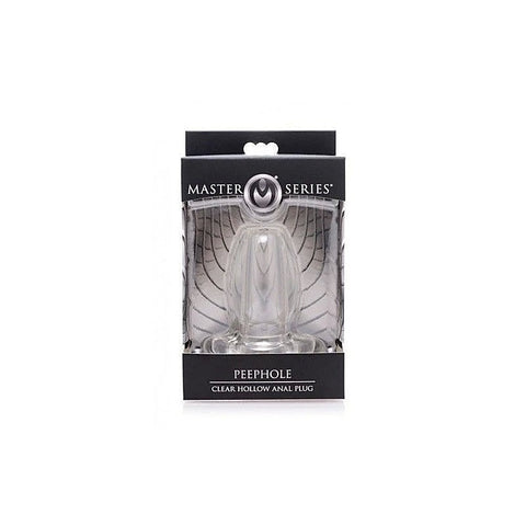 Master Series PeepHole Clear Hollow Anal Plug Small