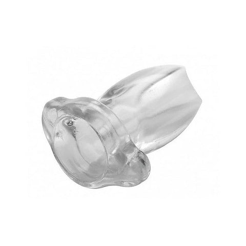 Master Series PeepHole Clear Hollow Anal Plug Small