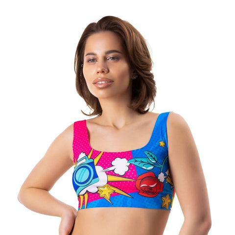 Comics Curios Crop Top by Mememe Lingerie