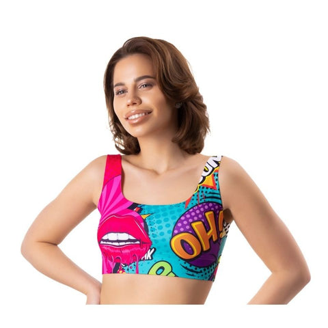 Comics Oh Crop Top by Mememe Lingerie