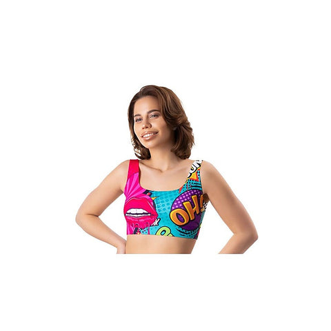 Comics Oh Women's Crop Top by Mememe Lingerie