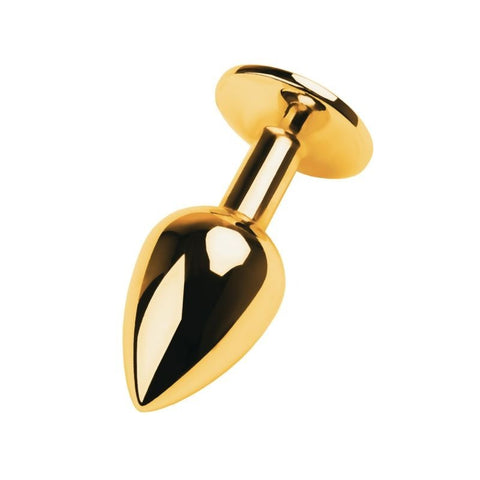 Metal Anal Plug w/ Tourmaline Gem by ToyFa