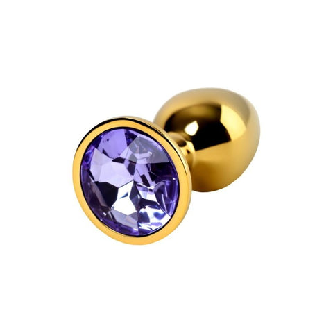 Metal Anal Plug w/ Tourmaline Gem by ToyFa