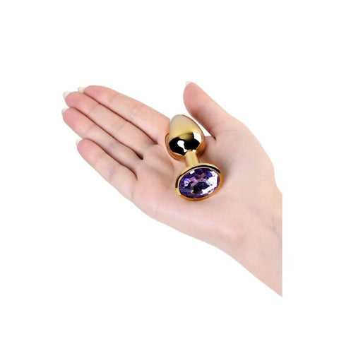 Metal Anal Plug w/ Tourmaline Gem by ToyFa