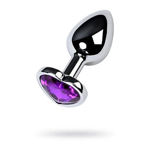 Metal Butt Plug With Heart Shaped Gem by ToyFa