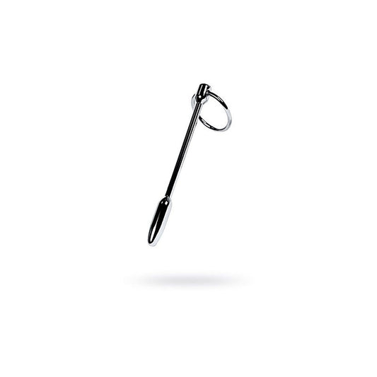 Metal Silver Male Pleasure Urethral Plug with Cock Ring