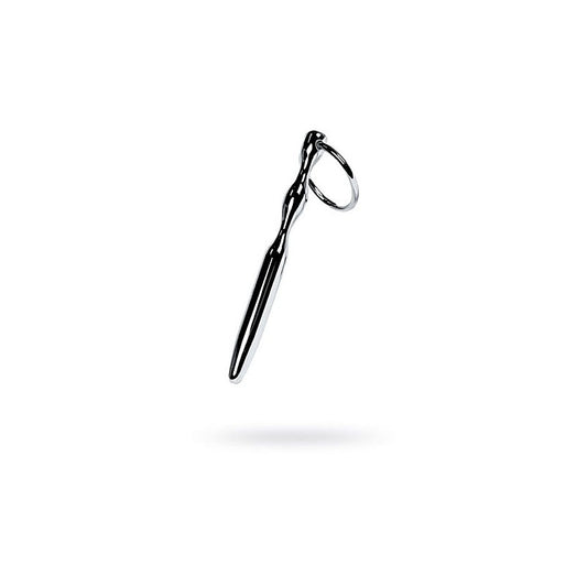 Metal Bullet Shaped Urethral Plug With Cock Ring by ToyFa