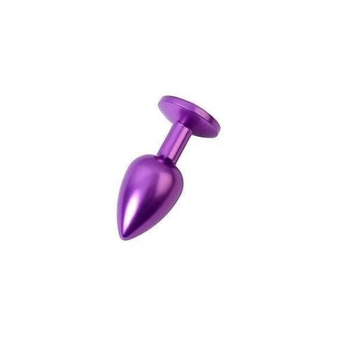 Purple Metal Anal Plug With Crystal Gem by ToyFa