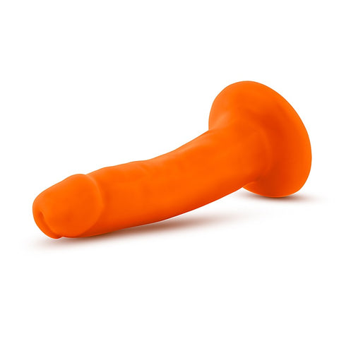 Neo Dual Density Cock Neon Realistic Dildo Orange