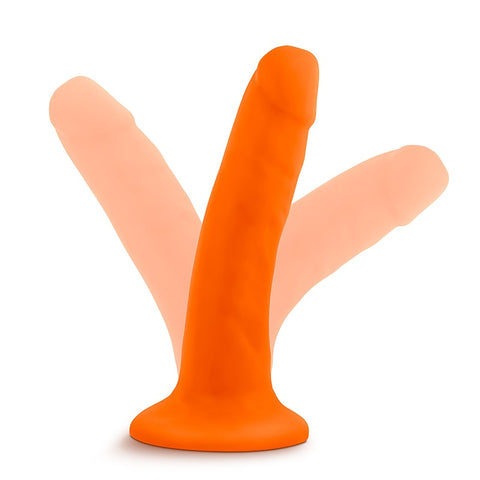 Neo Dual Density Cock Neon Realistic Dildo Orange