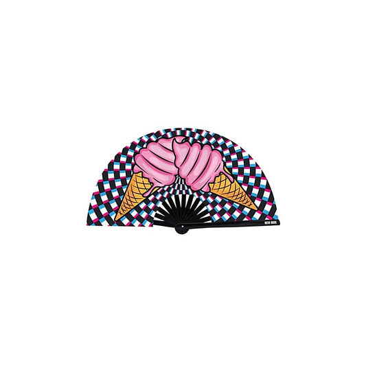 Ice Scream You Scream Blacklight Folding Fan by Neva Nude