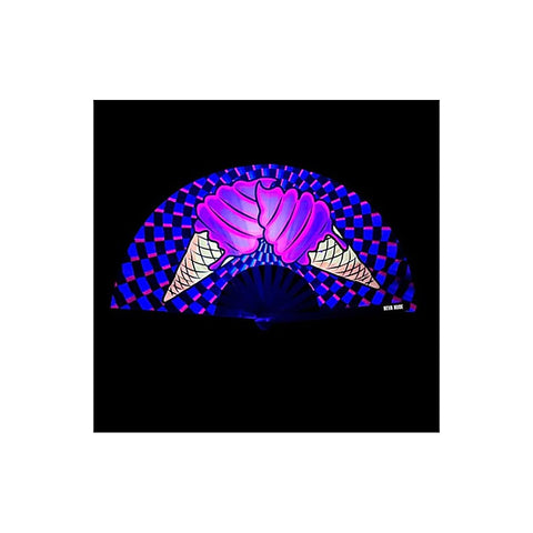 Ice Scream You Scream Blacklight Folding Fan by Neva Nude