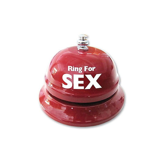 Novelty Ring for Sex Flashy White on Red Table Bell
