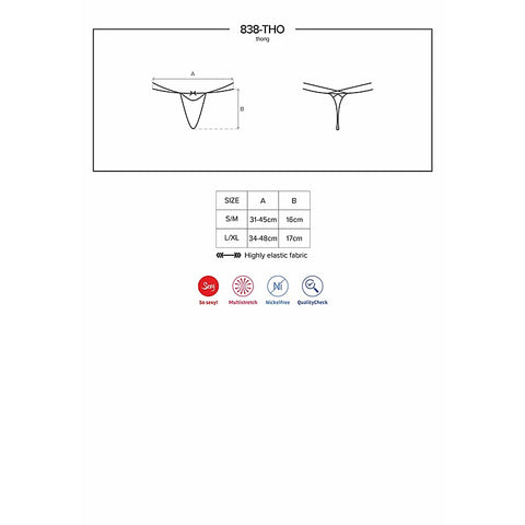 Thong 838 Panties by Obsessive Lingerie