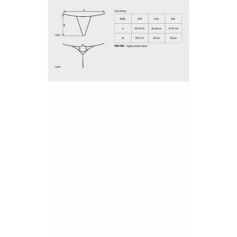 Luiza Thong Panties White by Obsessive Lingerie