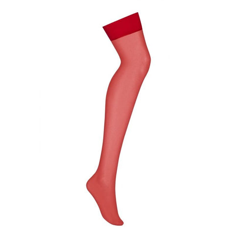 S800 Sheer Stockings Red by Obsessive Lingerie