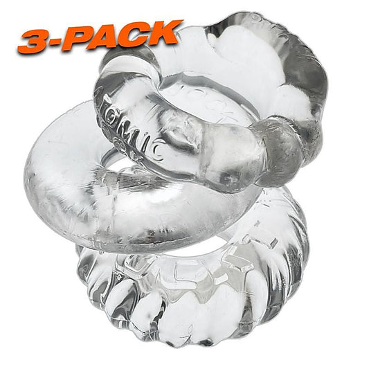 Bonemaker 3 Piece Stretchy Cock Ring Set by OxBalls
