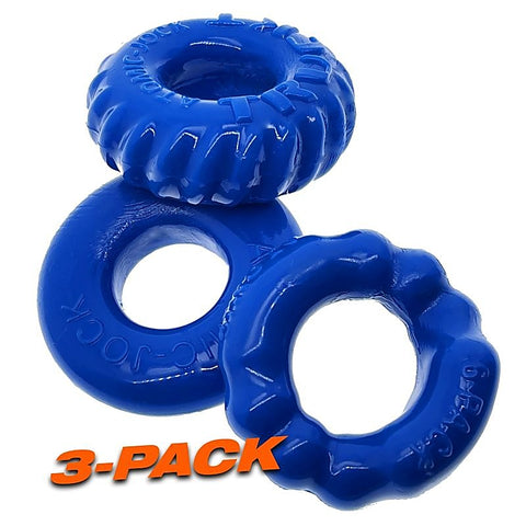 Bonemaker 3 Piece Stretchy Cock Ring Set by OxBalls