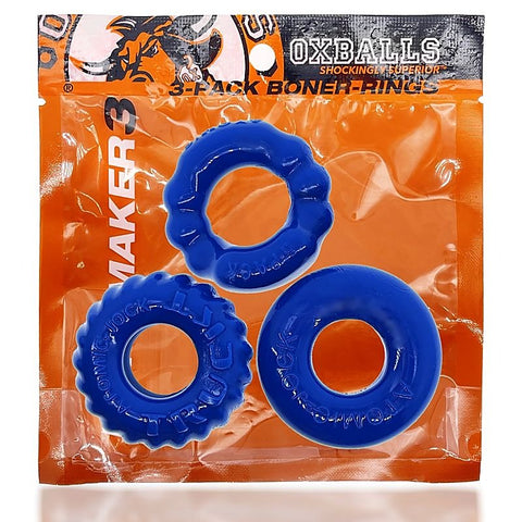 Bonemaker 3 Piece Stretchy Cock Ring Set by OxBalls