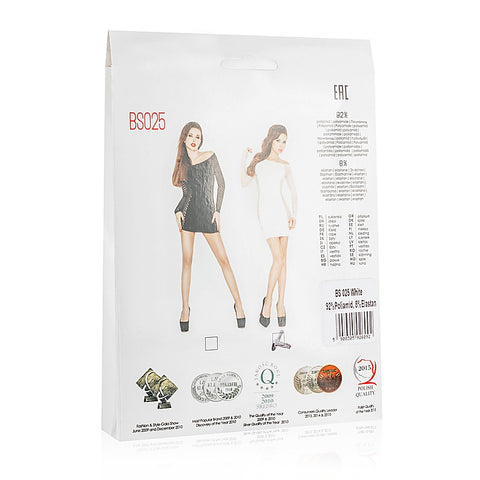 Womens Mini Dress With Mesh Sleeves and Sides