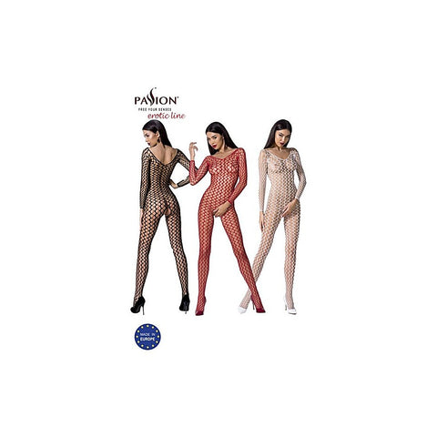 Ribbed Mesh Bodystocking BS068 by Passion Lingerie