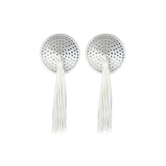 Peekaboo White Satin Pasties by Xgen Products