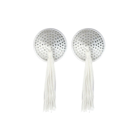 Peekaboo White Satin Pasties by Xgen Products