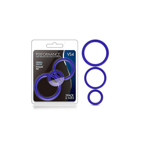 Performance Silicone Cock Rings Set 3 Piece