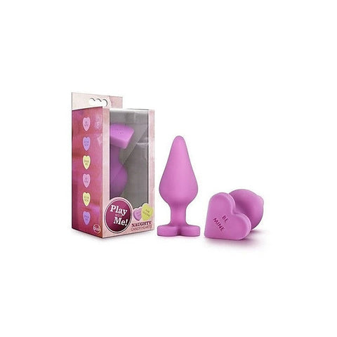 Play With Me Naughty Candy Heart Silicone Butt Plug