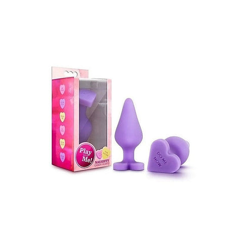 Play With Me Naughty Candy Heart Silicone Anal Plug