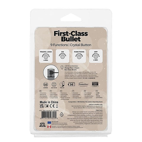 Power Bullet First Class 6 cm Rechargeable Bullet