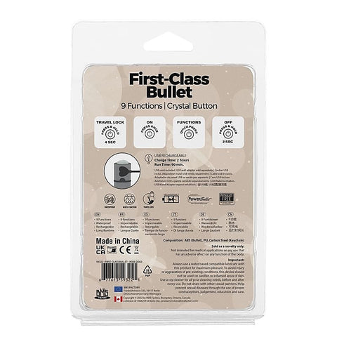 Power Bullet First Class 6 cm Rechargeable Bullet