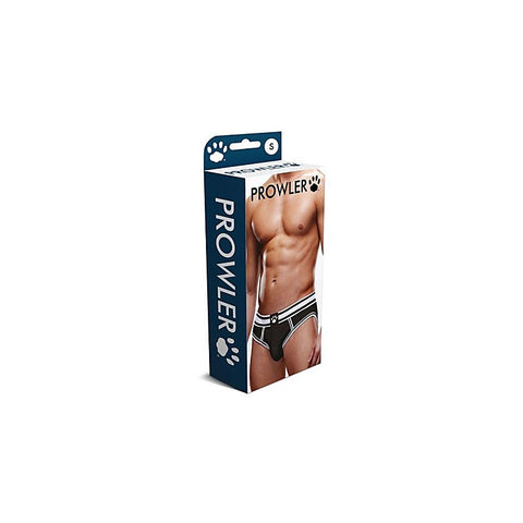 Open Back Stylish Backless Mens Brief Black/White by Prowler