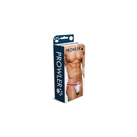 Mens Jock Strap White/Red by Prowler